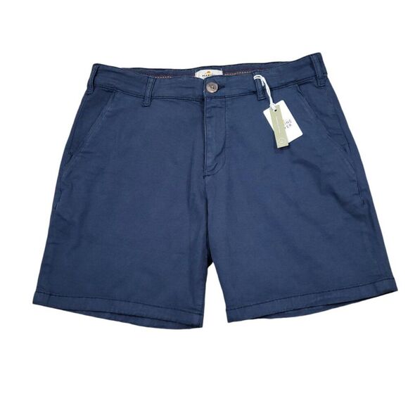 Marine Layer Chino Walk Shorts Men's Size 32 Navy Blue Stretch Organic Cotton - Picture 1 of 10